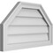 Ekena Millwork Octagonal Top Surface Mount PVC Gable Vent w/ 2"W x 1-1/2"P Brickmould Frame, 26"W x 16"H GVPOT26X1602SN - alternate 2